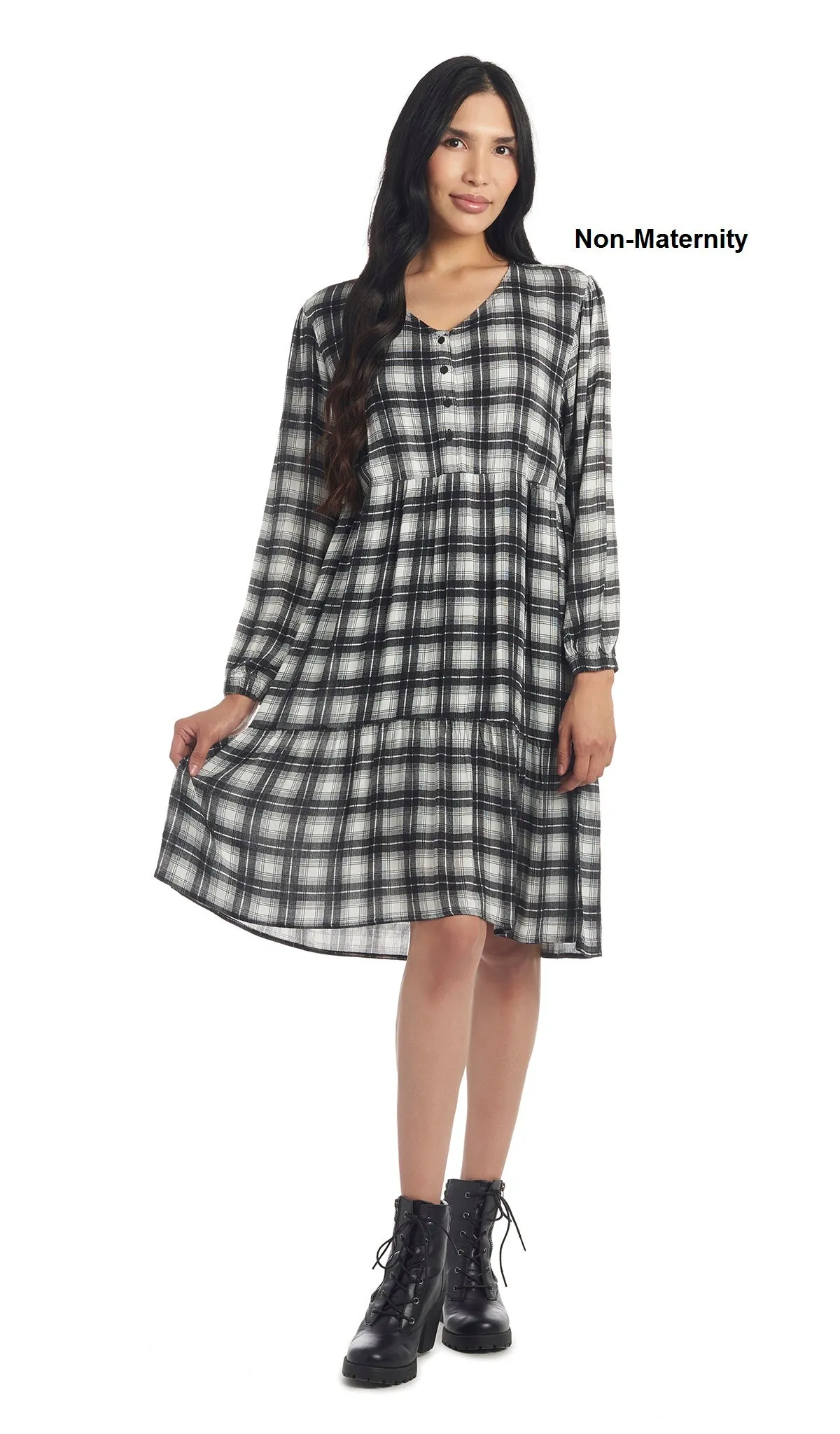 Tara Ivory Black Plaid - Final Sale