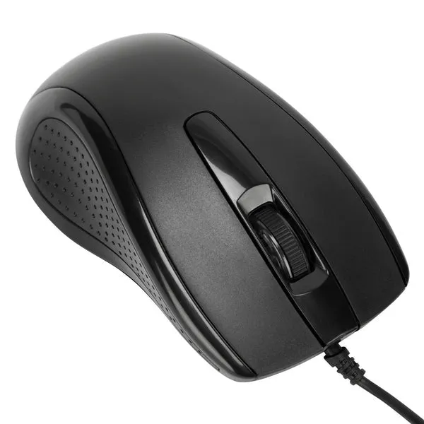 Targus Full-Size - Mouse - Antimicrobial - Optical - Wired - Usb - Black