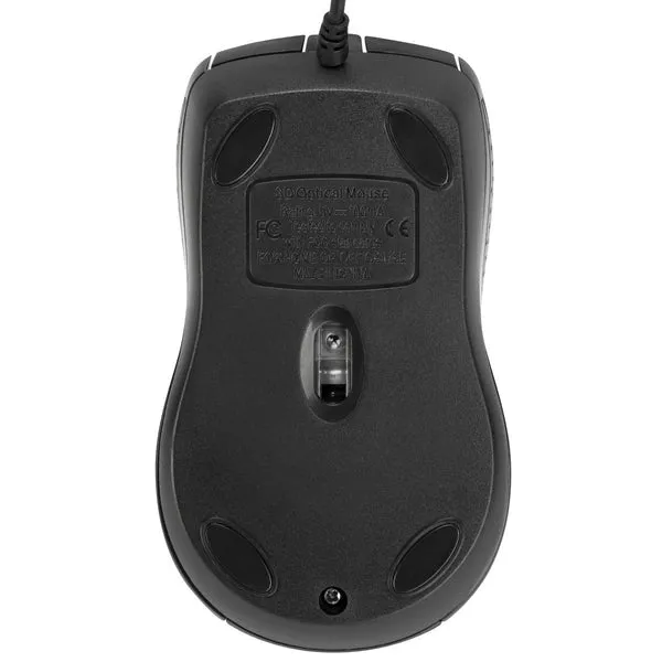 Targus Full-Size - Mouse - Antimicrobial - Optical - Wired - Usb - Black