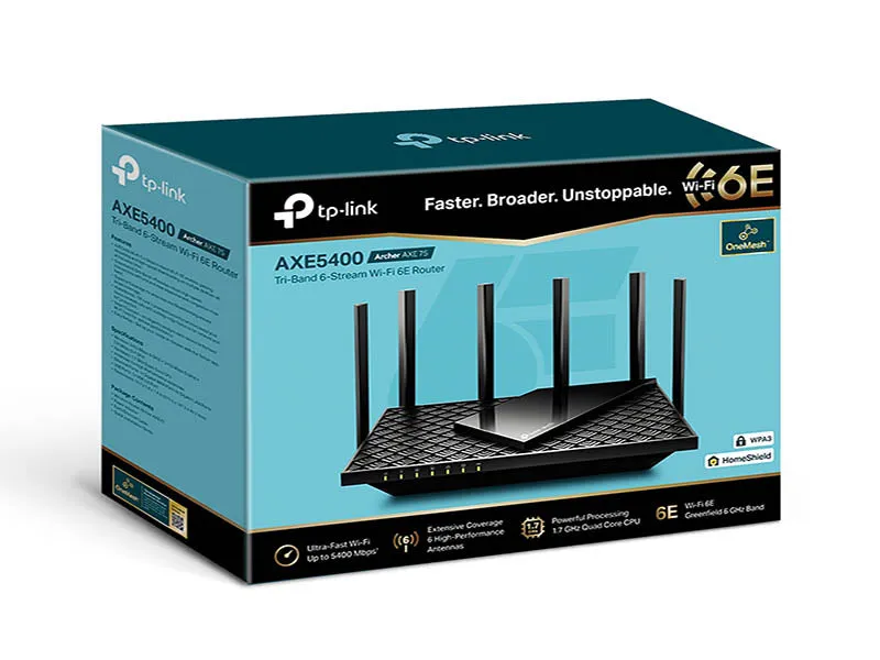 TP Link AXE5400 Tri-Band Gigabit Wi-Fi 6E Router