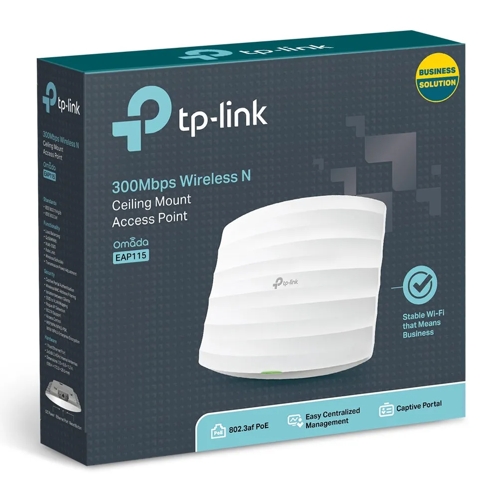 Tp-Link Omada Eap115 - Radio Access Point - 1Gbe - Wi-Fi - 2.4 Ghz