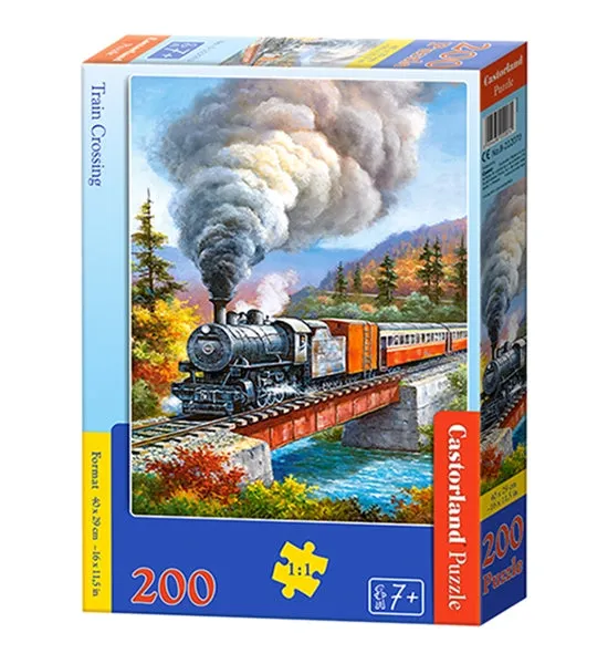 Train Crossing, 200 piece premium puzzle by Castorland