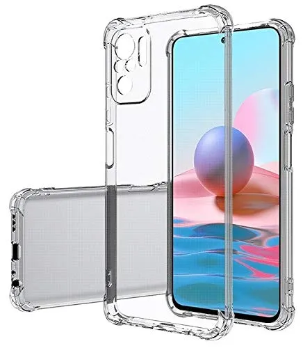 Transparent Silicone Mobile Back Cover for Mi Redmi Note 10 Pro (Soft & Flexible Back Cover)