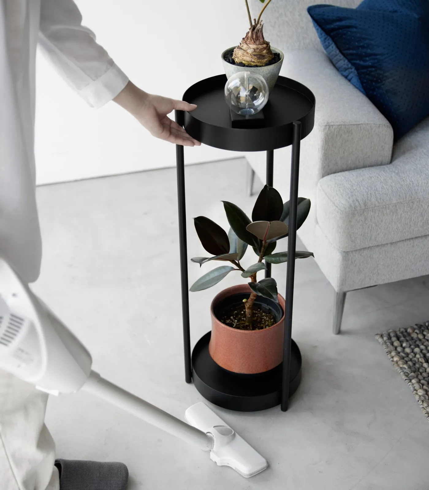 Two-Tier Rolling Plant Stand (28" H)  - Steel