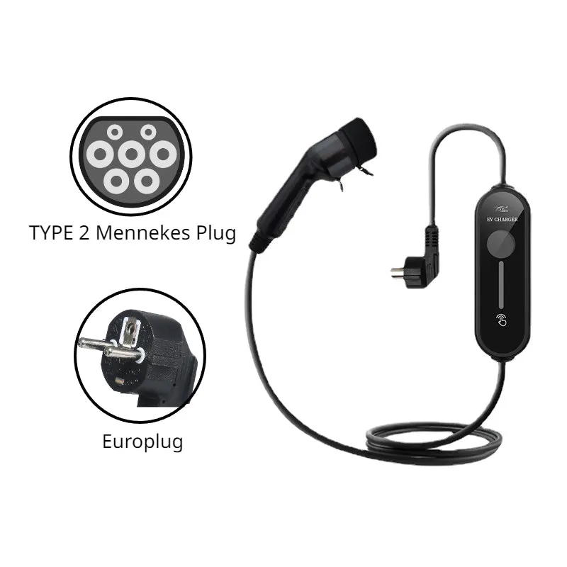 TYPE 2 Mennekes Level 1 Electric Vehicle (EV) Charger