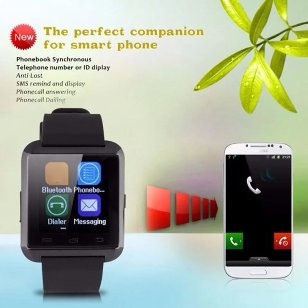 U8 Bluetooth Smart Watch with Call, Sleep Monitor, Altimeter,  Pedometer for Android and iPhones