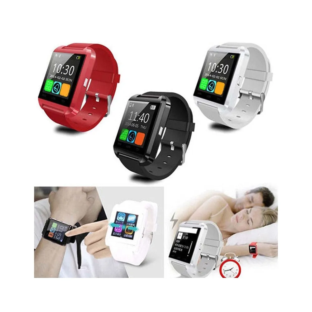 U8 Bluetooth Smart Watch with Call, Sleep Monitor, Altimeter,  Pedometer for Android and iPhones