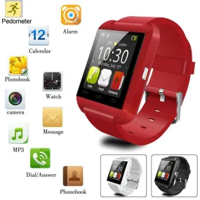 U8 Bluetooth Smart Watch with Call, Sleep Monitor, Altimeter,  Pedometer for Android and iPhones