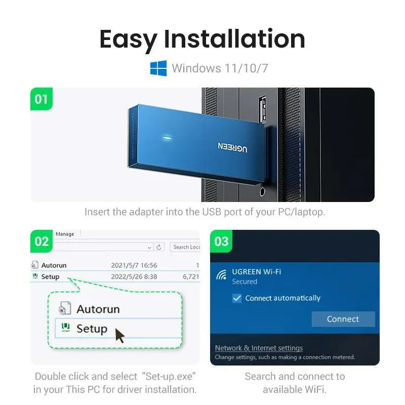 UGREEN WiFi Adapter: Lightning-Fast Dual-Band Connectivity