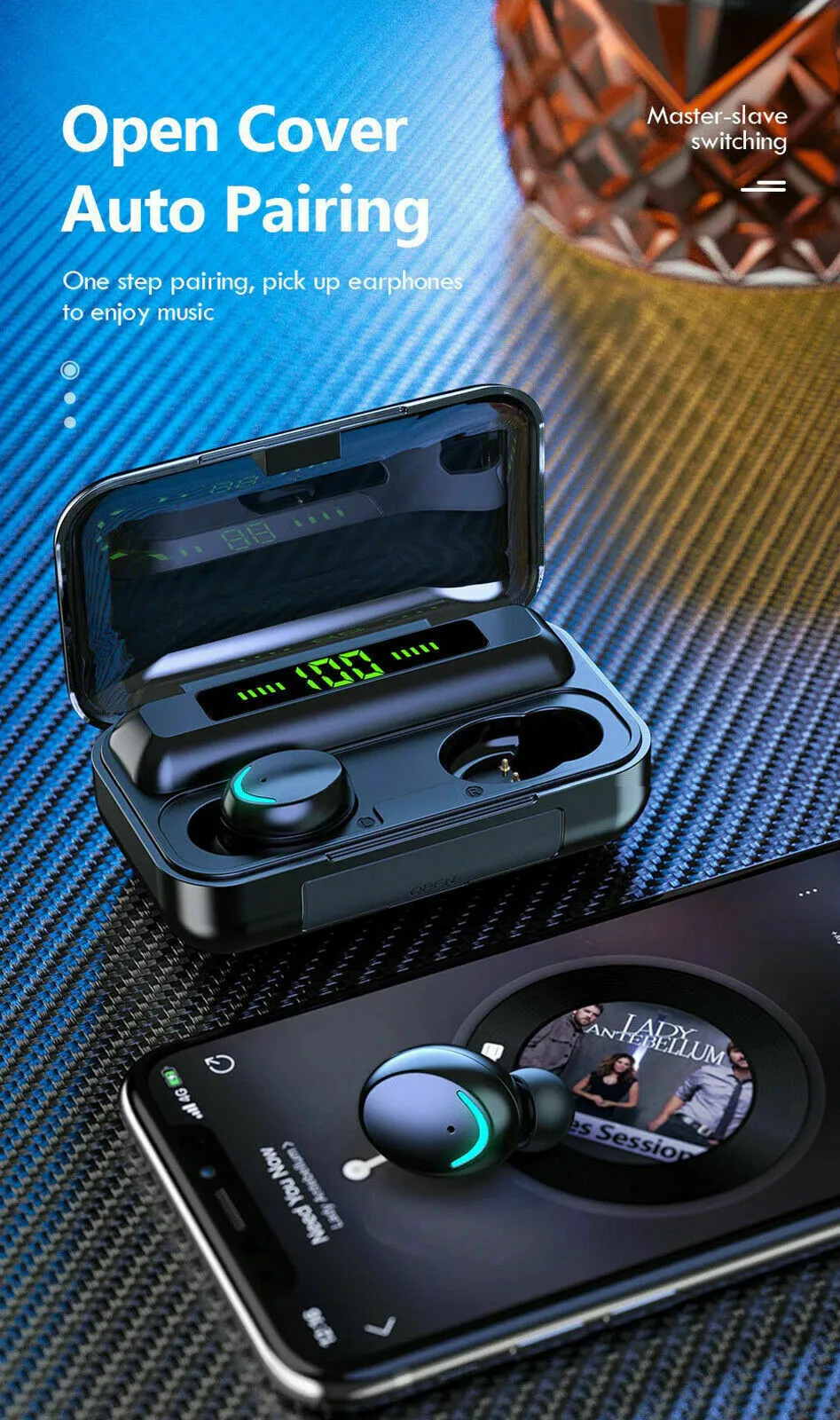 Universal Wireless Bluetooth Earbuds For Apple iPhone Samsung and Android Devices