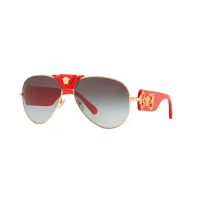 Versace Unisex Gold Sunglasses with Grey Gradient Lenses VE_2150Q_100211