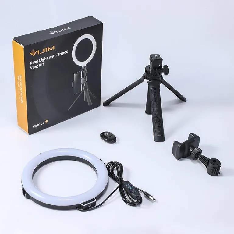 Vijim by Ulanzi Ring Light with Vlog Tripod Kit for Vlogging, Photography and Live Stream