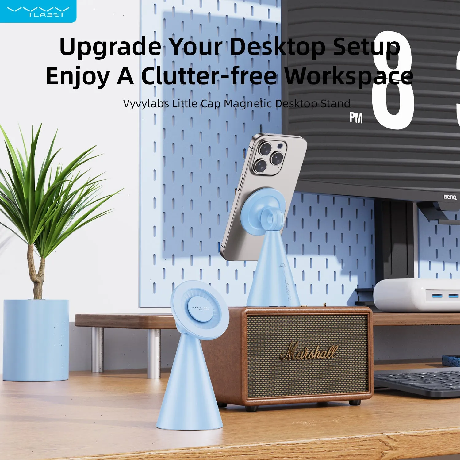 Vyvylabs Little Cap Magnetic Desktop Stand - Cyan