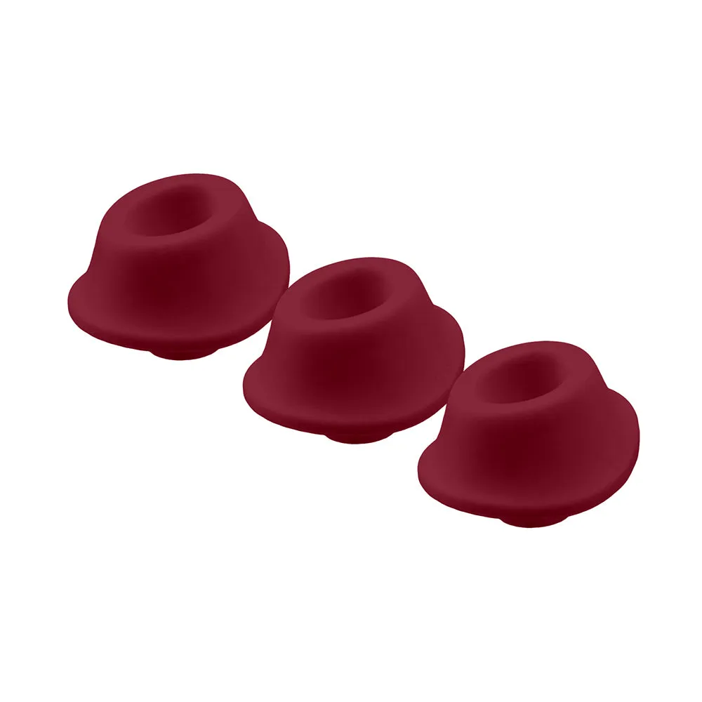 Womanizer 3-Pack Type A Replacement Stimulation Heads Bordeaux M