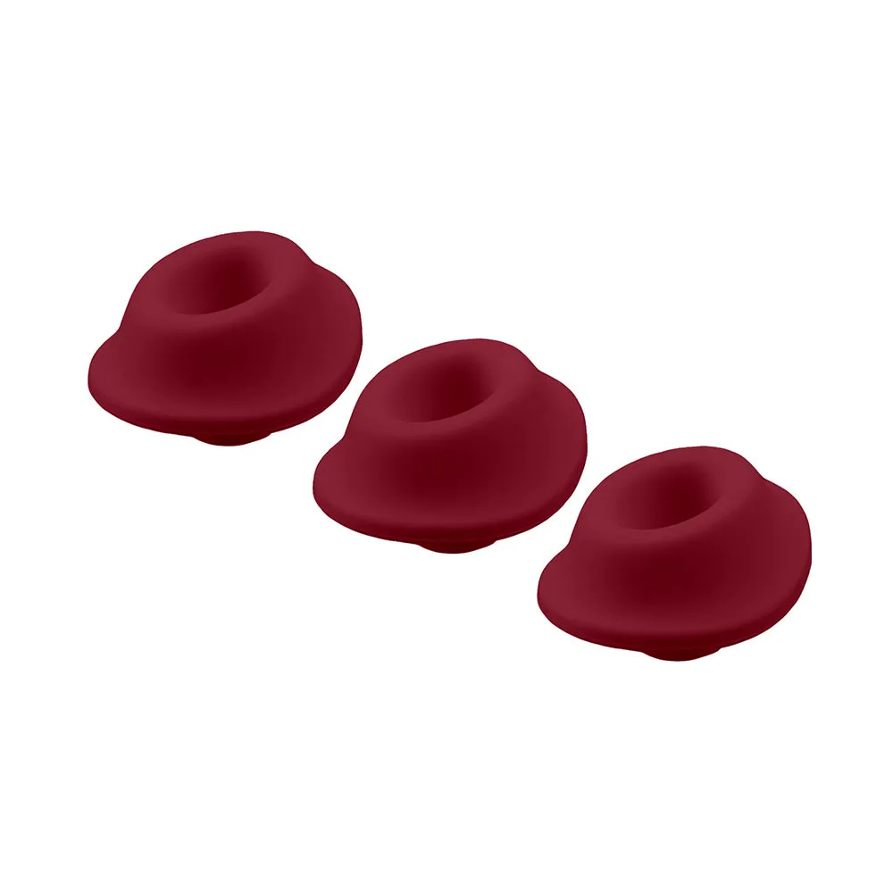 Womanizer 3-Pack Type A Replacement Stimulation Heads Bordeaux S