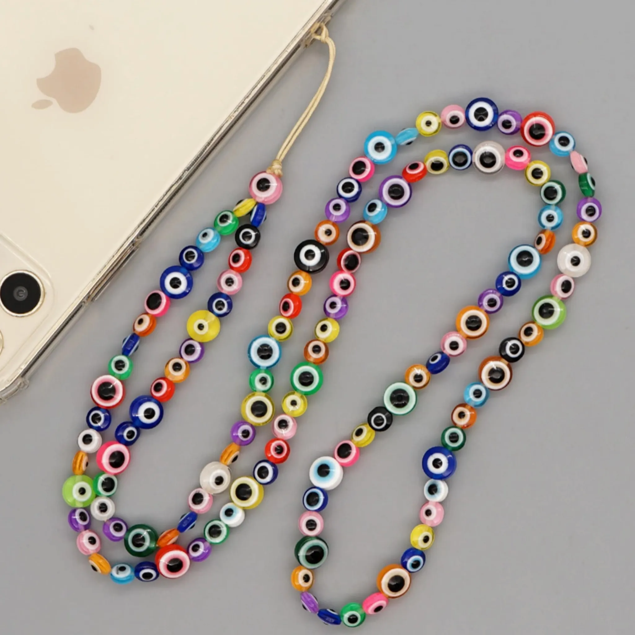 Y2K Evil Eye Beaded Phone Charm Strap Chain