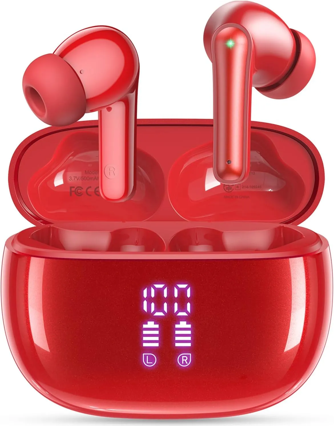 YAQ Wireless Earbuds 40H Battery, IPX5, LED Display