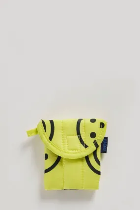 Yellow Happy Puffy Earbuds Case