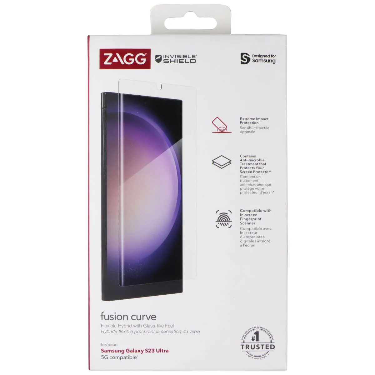 ZAGG Invisible Shield Fusion Curve Screen Protector for Samsung Galaxy S23 Ultra