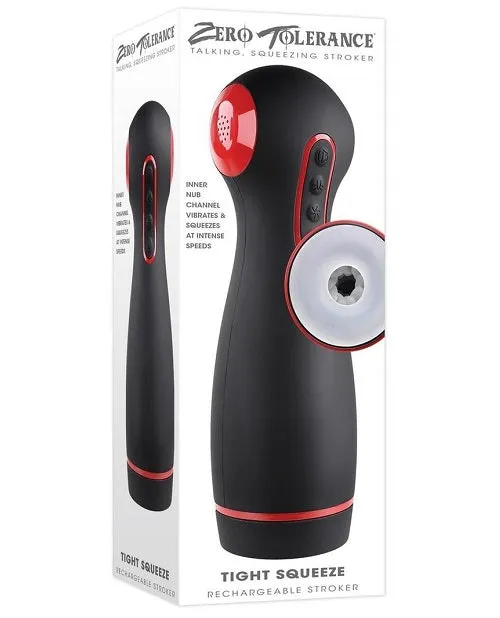 Zero Tolerance Tight Squeeze Rechargeable Masturbator - Black