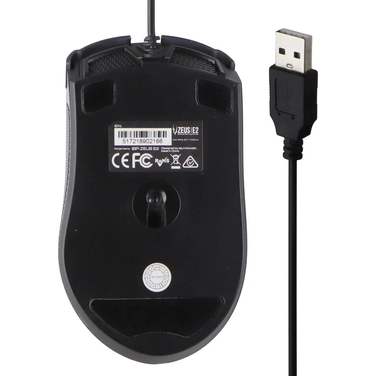 ZEUS E2 3200 DPI Optical Wired USB Mouse - Black